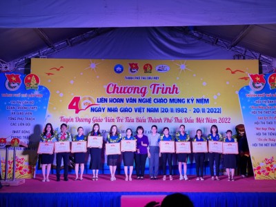 Giáo viên trẻ đạt danh hiệu "Giáo viên trẻ tiêu biểu" thành phố Thủ Dầu Một năm 2022