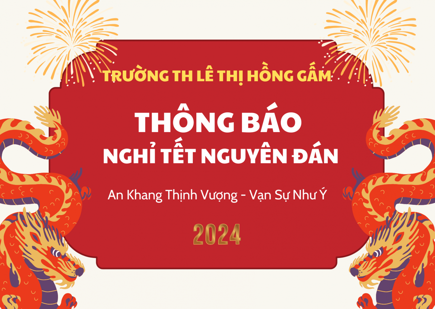 Đỏ và Vàng đồng Đơn giản Truyền thống Cá nhân Thiệp Tết Nguyên đán (1)